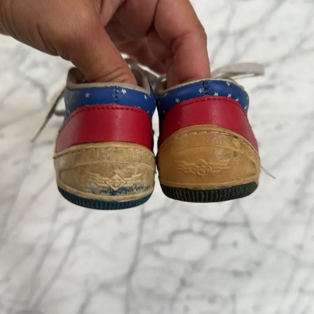 Vintage Toddler University Arch System Leather Colorblock Shoes Sz 5.5